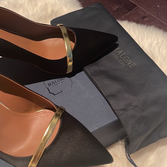 Authentic Malone Souliers gold and black heel - Picture 5 of 5